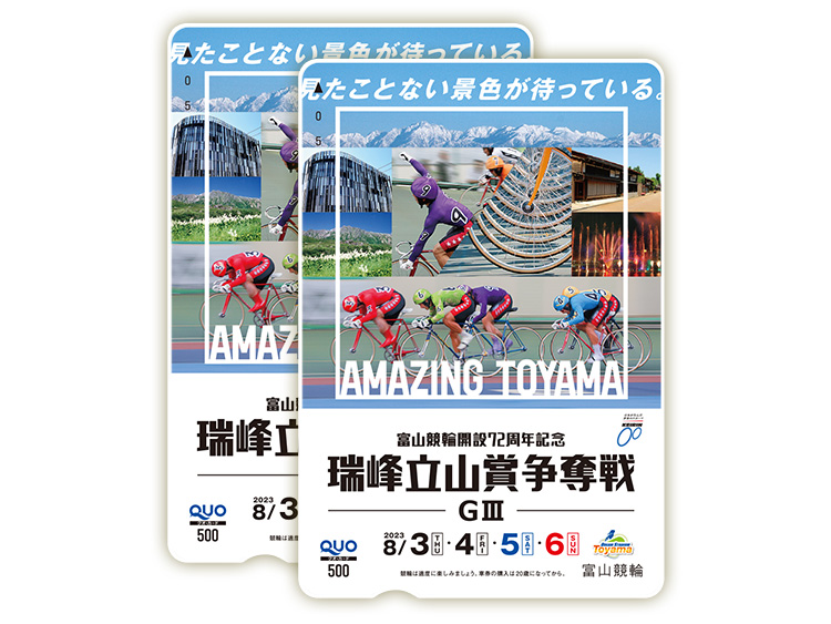 瑞峰立山賞争奪戦（GIII）オリジナルQUOカードセット（500円分×2枚）